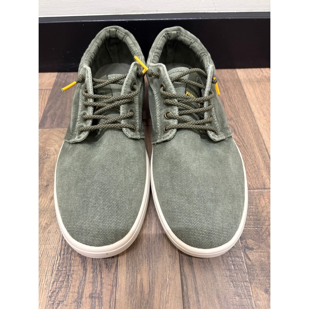 G-World Eco-Friendly Olive Green Canvas‎ Sneakers Mens Size 46 US 12.5 Low Top